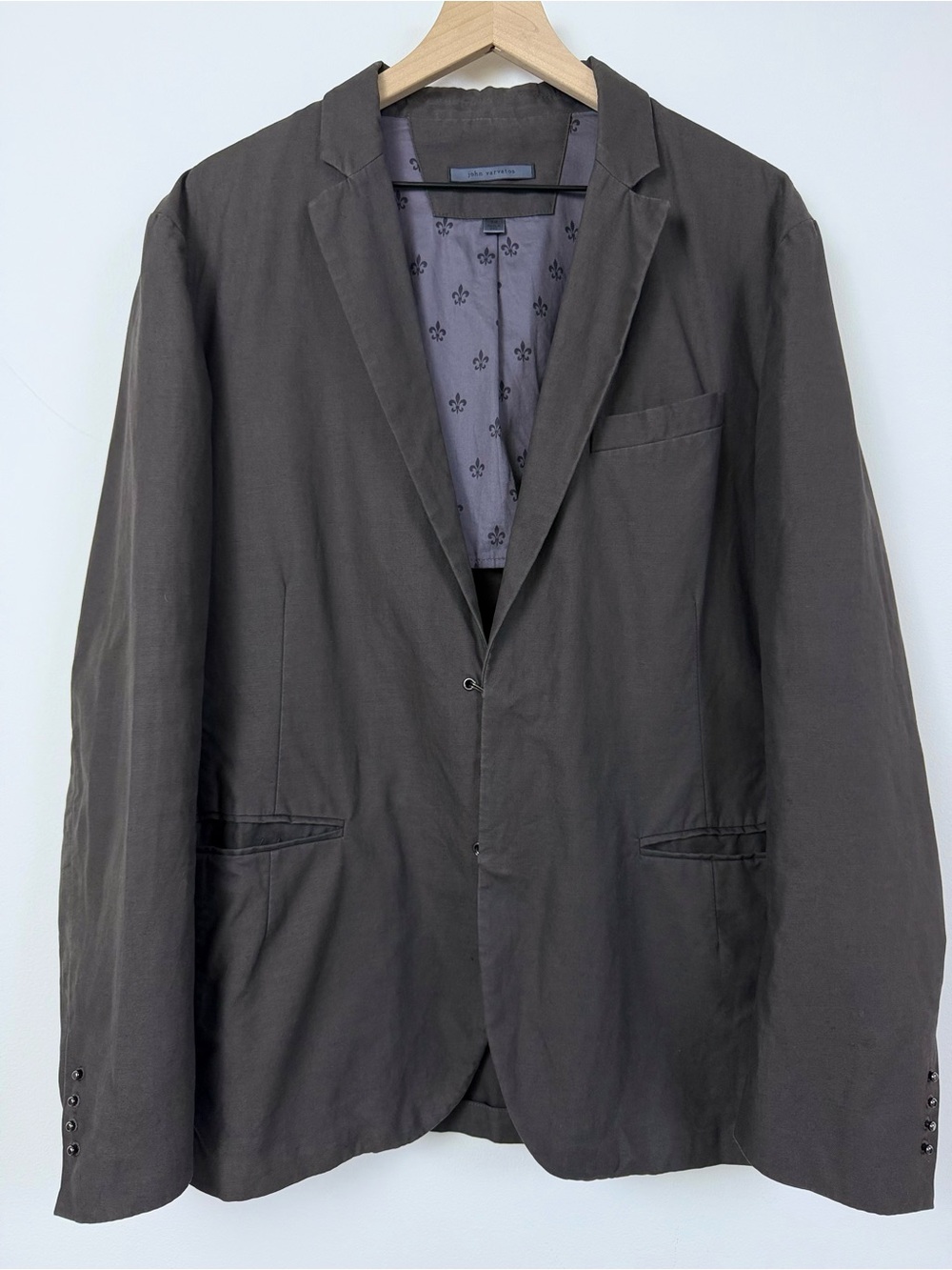 John Varvatos Cotton Linen Sport Coat Blazer Men’s Made in Italy